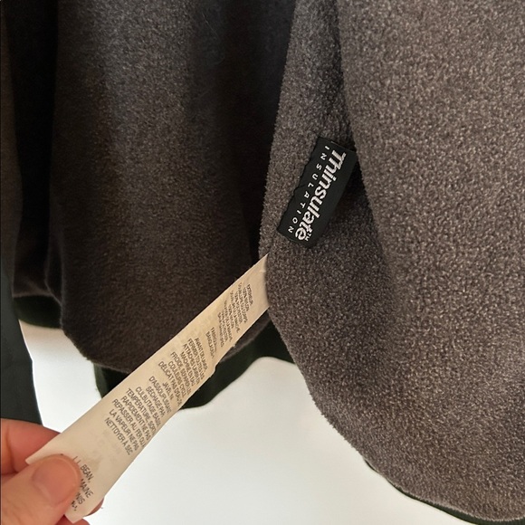 Vintage L.L. Bean Dark Green Mens Warm-Up Jacket, Fleece Lined Large Regular - Picture 7 of 11